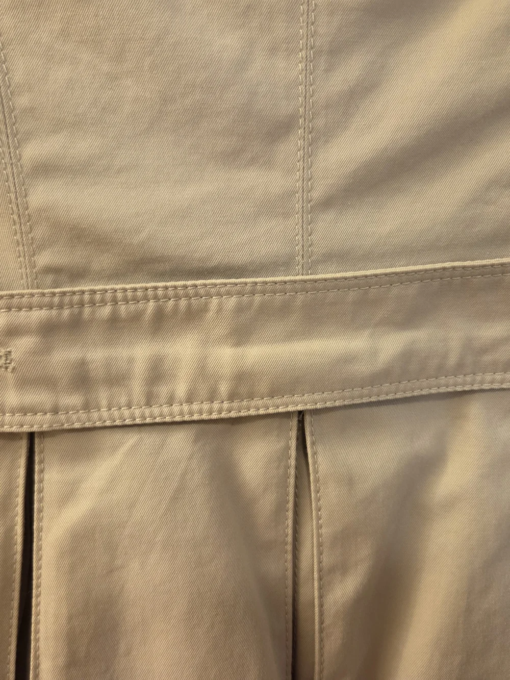 Light Beige Double-Breasted Trench Coat